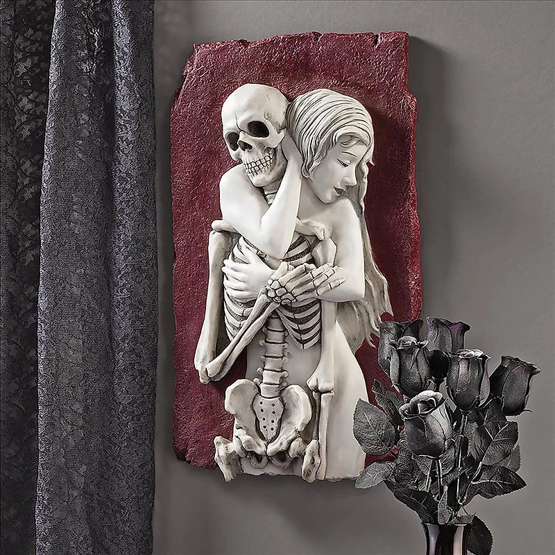 Design Toscano 22" Flesh & Bone Skeleton Wall Sculpture