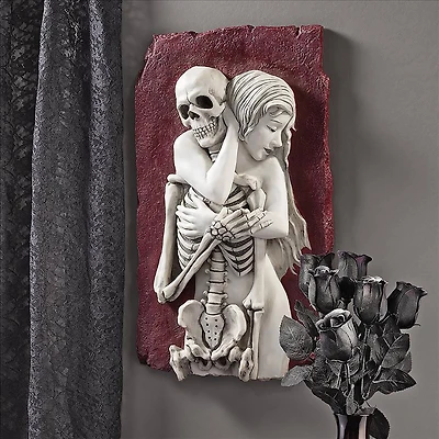 Design Toscano 22" Flesh & Bone Skeleton Wall Sculpture