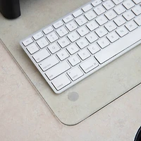 Mind Reader 24" Clear Glass Desk Pad