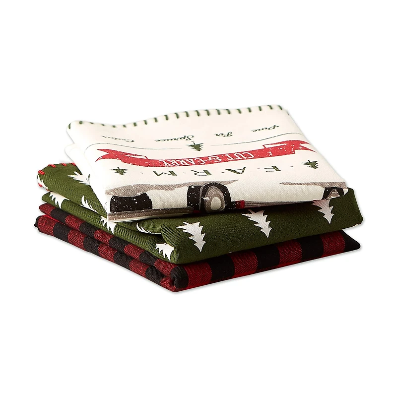 DII® Christmas Truck Dishtowels Set