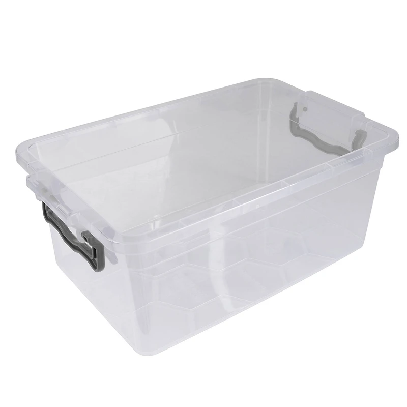 Simplify 1.75L Clear Stackable Storage Bin with Handle