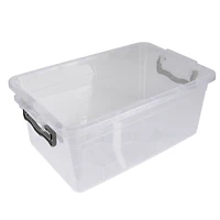 Simplify 1.75L Clear Stackable Storage Bin with Handle