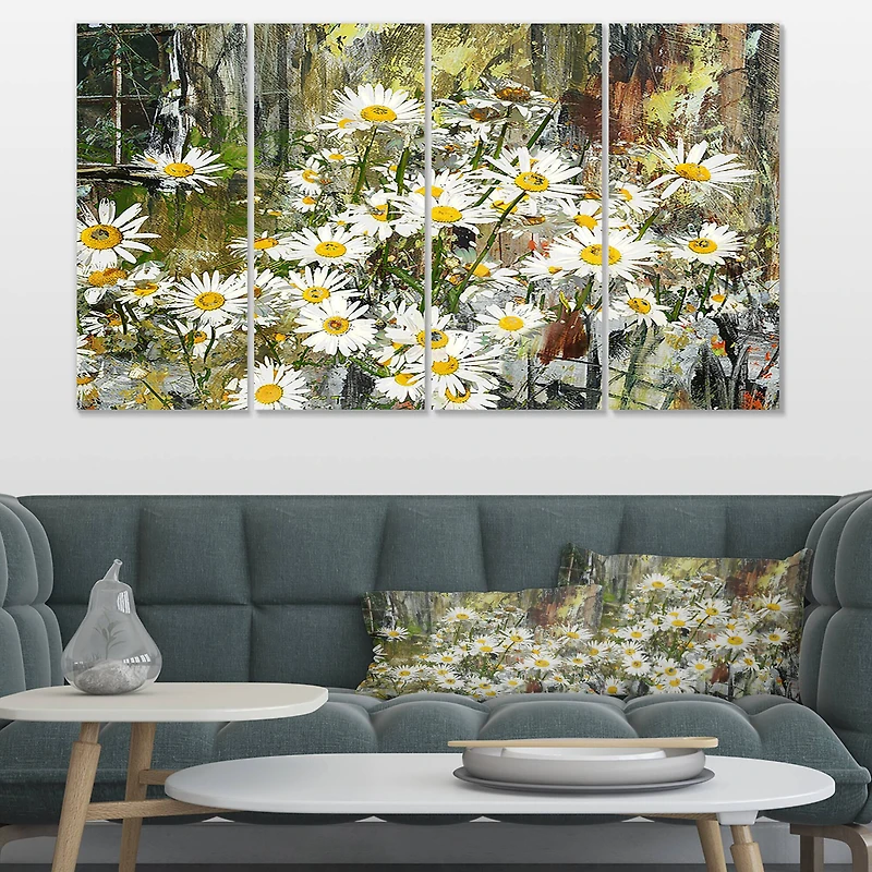 Designart - Daisies Flowers Under the Window