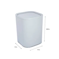 Bath Bliss Gray Acrylic 8L Waste Bin