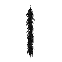6ft. Artificial Real Touch Halloween Black Norfolk Island Pine Garland with Natural Look