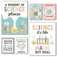 Hadley Designs 11" x 14" Boho Science Bulletin Board Classroom Décor Posters Set