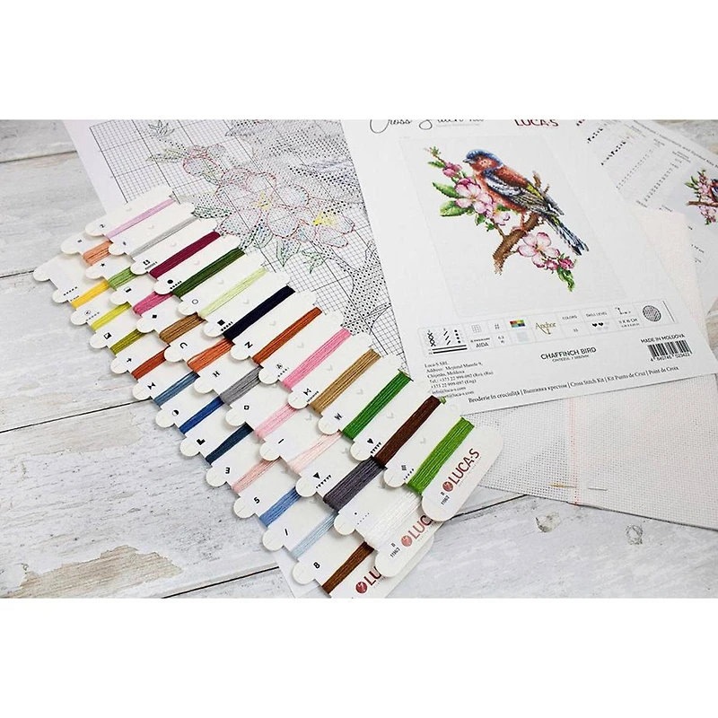 Luca-s Chaffinch Bird Counted Cross Stitch Kit