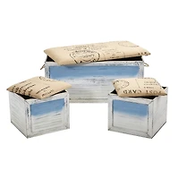 Ocean Breeze Storage Boxes, Bench and Seating Set