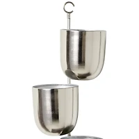 The Novogratz 25" Silver Metal Contemporary Wall Planter