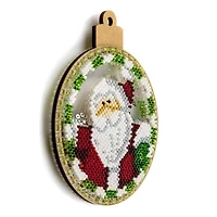 Wonderland Crafts Snowman & Santa Ball Ornament Bead Embroidery Kit