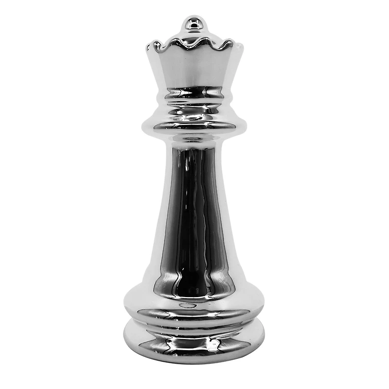 7" Silver Queen Ceramic Tabletop Chess Piece by Ashland®