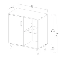 Walker Edison 30" Slate Grey Modern Wood Accent Cabinet 