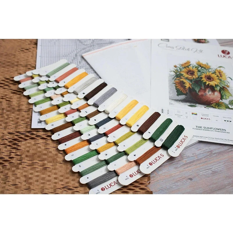 Luca-S The Sunflowers Counted Cross Stitch Kit