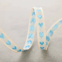 3/8" x 7yd. Blue Jacquard Ribbon by Celebrate It® Classic