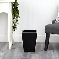 13" Black Classic Square Metal Planter
