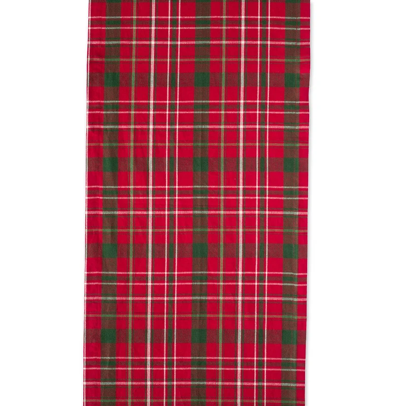 DII® 108" Tartan Holly Plaid Table Runner
