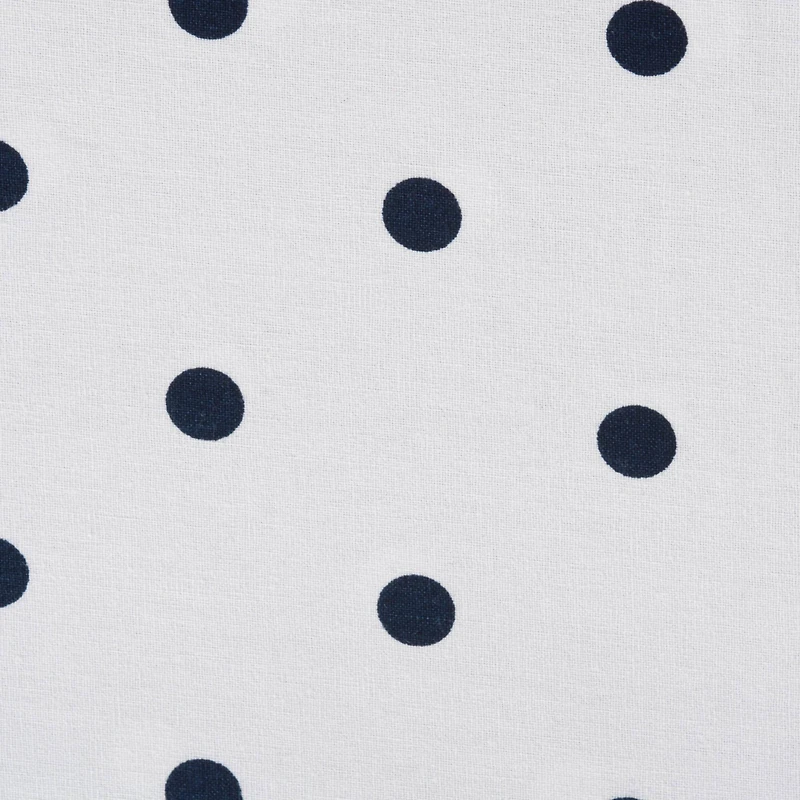 White/Navy Reversible Polka Dot Table Runner 14" x 90"