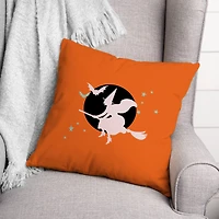 Flying Witch Throw Pillow