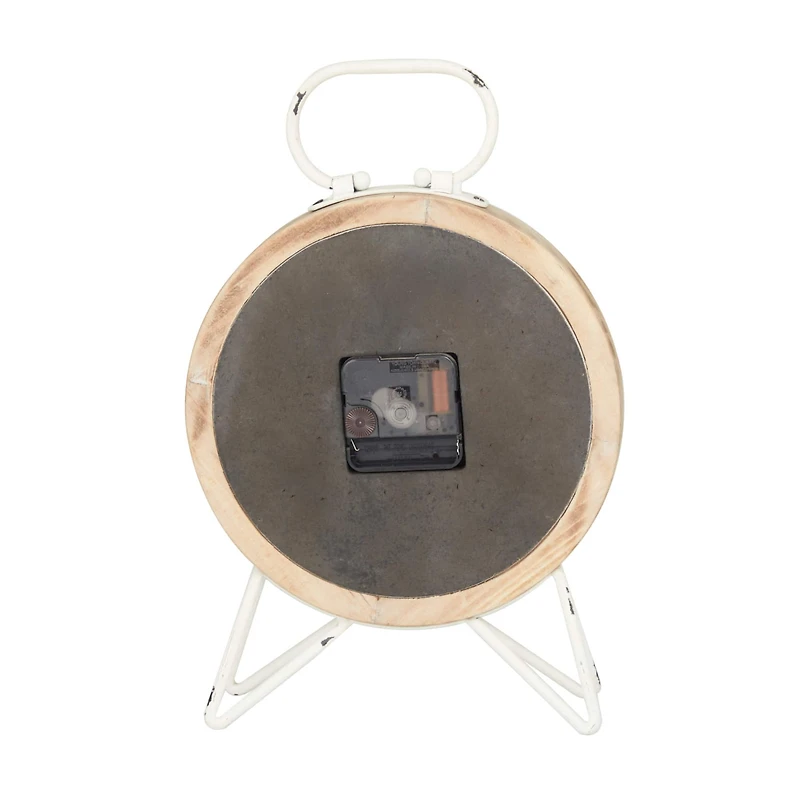 13" Brown Metal Eclectic Clock