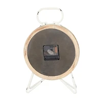 13" Brown Metal Eclectic Clock