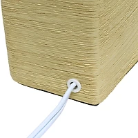 Simple Designs Stone Table Lamp with White Shade