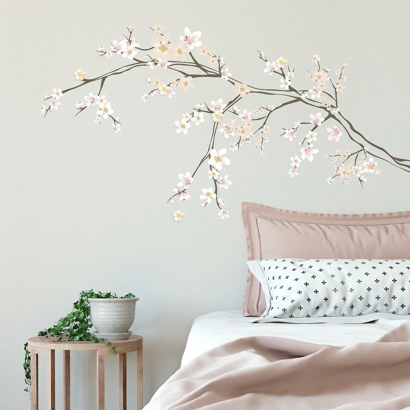 RoomMates Cherry Blossom Branch Decals with 3D Embellishments