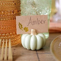 Kate Aspen® Mini Green Pumpkin Place Card Holder Set
