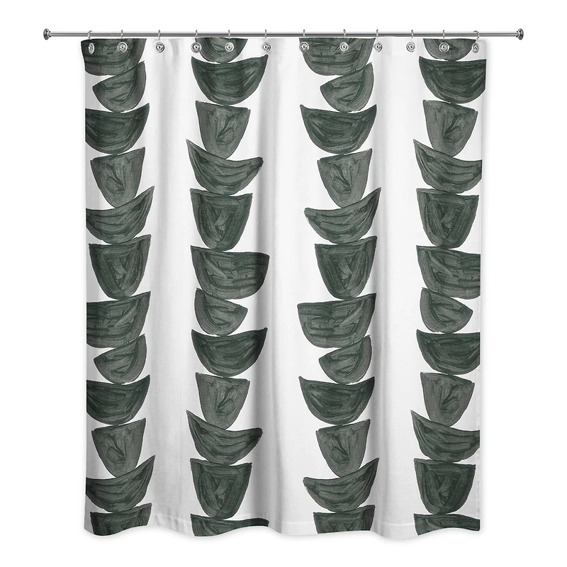 Monochromatic Stacked Bowls 71" x 74" Shower Curtain