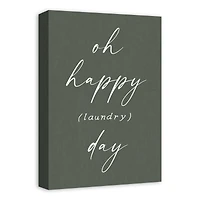 Oh Happy Laundry Day 12" x 18" Canvas Wall Art