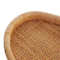 Brown Rattan Handmade Woven Living Room Décor Tray Set