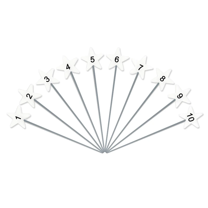Dritz® White Star Flat Head Pins With Numbers & Directional Arrows, 115ct.