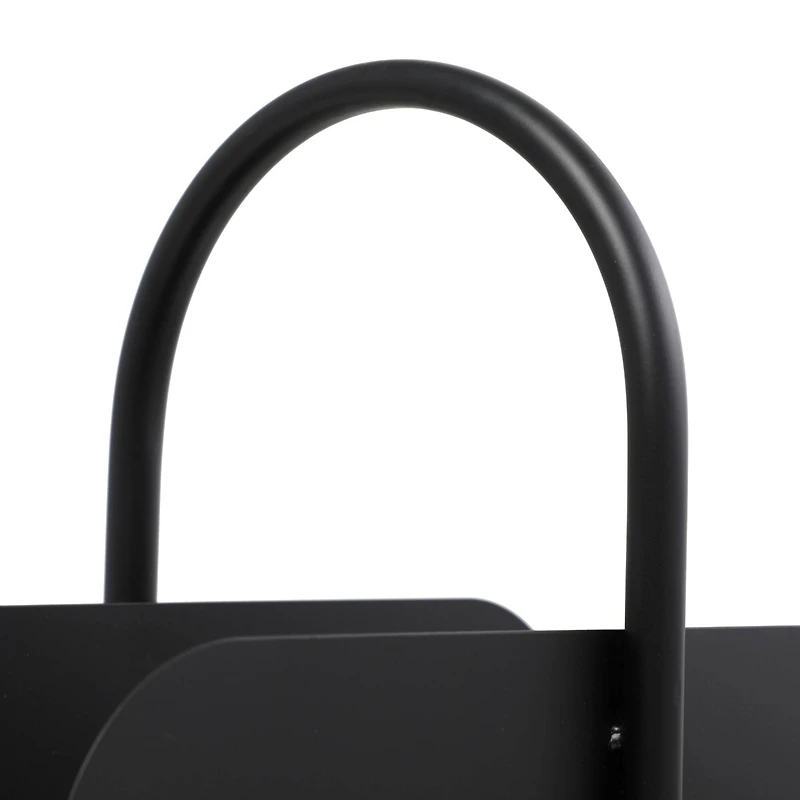 20" The Novogratz Black Metal Curved Magazine Holder