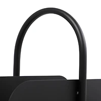 20" The Novogratz Black Metal Curved Magazine Holder