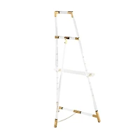56.5" Clear Acrylic Plastic Adjustable 7-Tier Display Easel with Gold Accents & Chain Support