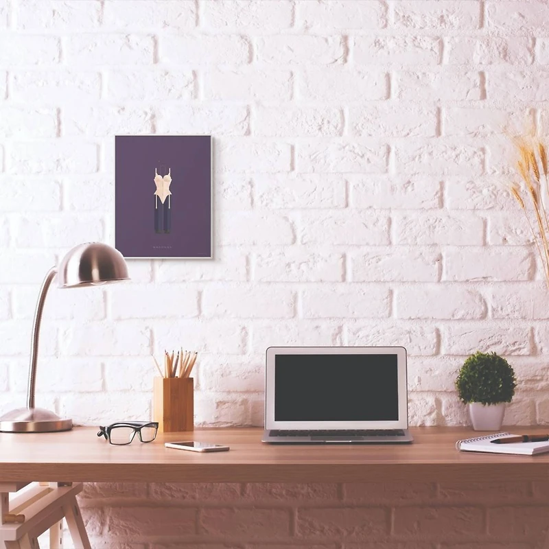 Stupell Industries Madonna Minimalist Illustration Wooden Wall Plaque