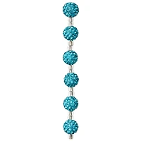 12 Pack: Aqua Rhinestone Studded Round Beads, 10mm by Bead Landing™