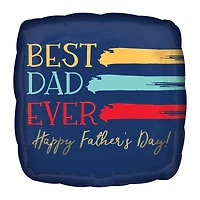 17" Painted Best Dad Ever Foil Balloon