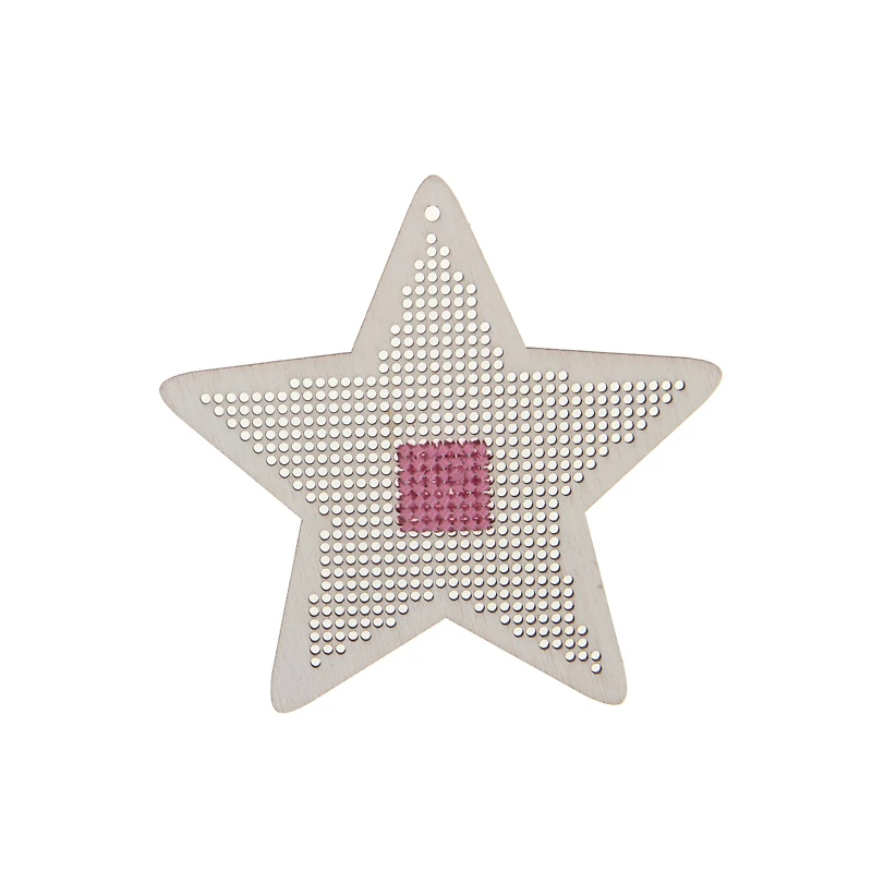 4" Star Cross Stitch Wood Canvas, 4ct. by Loops & Threads®