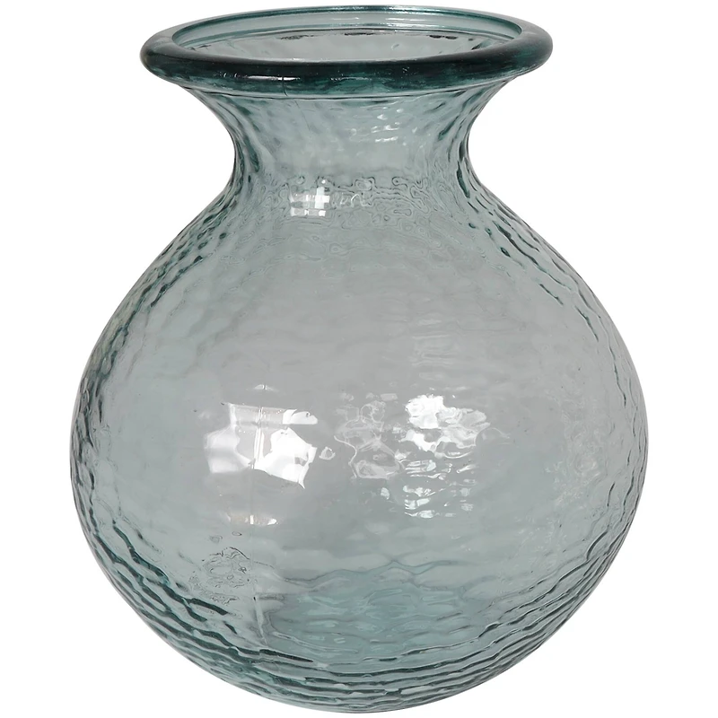 13" Clear Recycled Glass Vase