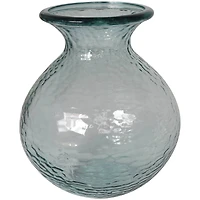 13" Clear Recycled Glass Vase