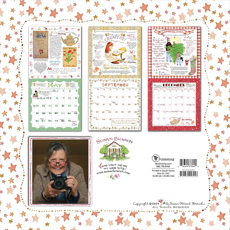 TF Publishing 2024 Susan Branch Wall Calendar