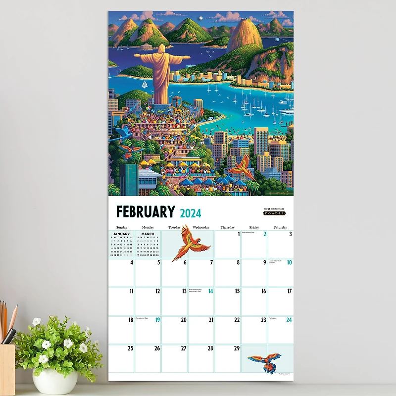 TF Publishing 2024 Around the World Wall Calendar