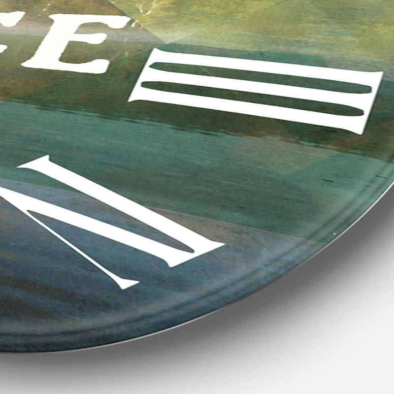 Designart 'Lake House Happy Quote Traditional Wall Clock