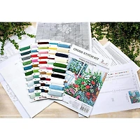 Luca-s Terrace With Flowers Counted Cross Stitch Kit