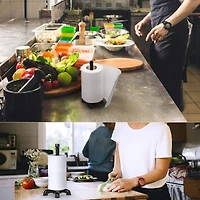 Black Standing Kitchen Industrial Pipe Paper Towel Holder