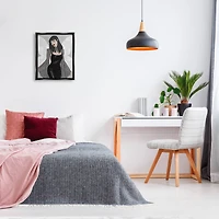 Stupell Industries Goth Fashion Girl Botanical Pattern Framed Floater Canvas Wall Art