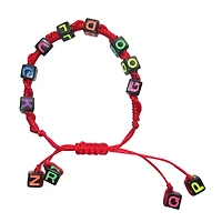 Neon & Black Alphabet Square Beads by Creatology™