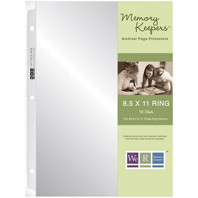 We R Memory Keepers® 8.5" x 11" Ring Page Protectors, 10ct.