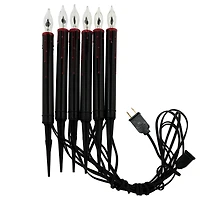6ct. Black Lighted Bleeding Candle Pathway Markers by Ashland®