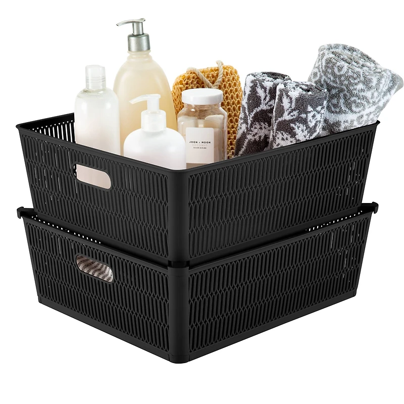 Simplify Slide 2 Stack It Shallow Tote Baskets